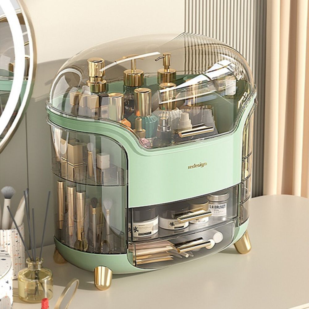 Organizador de Cosméticos Maquillaje Joyas Estilo Europeo Multifuncional Verde