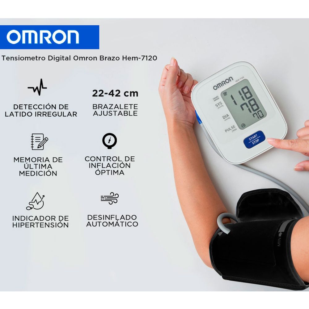 Tensiometro Digital de Brazo Omron Hem 7120 I Oechsle