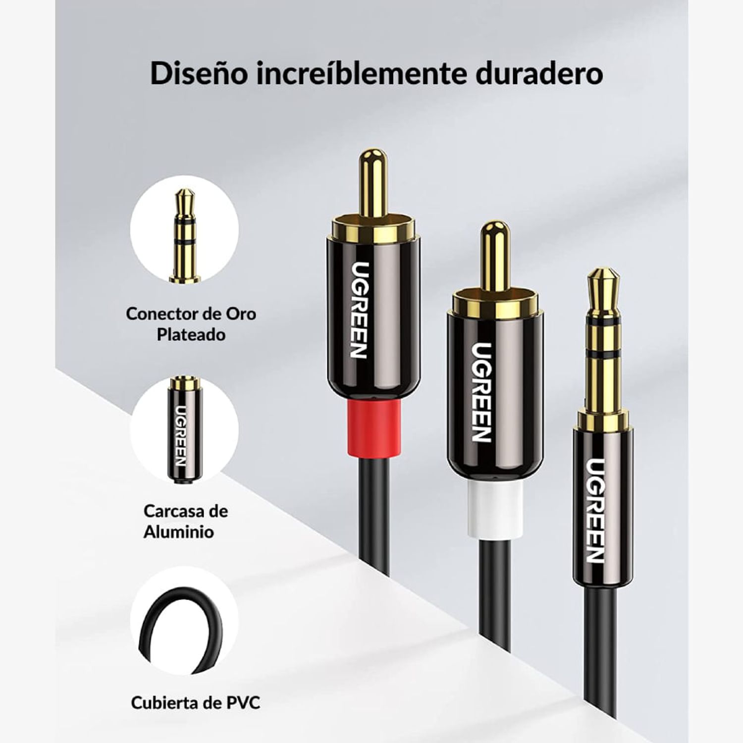 Câble Audio Jack 3.5 Mm / 2x RCA Mâles - 10 M - Adaptateur Audio
