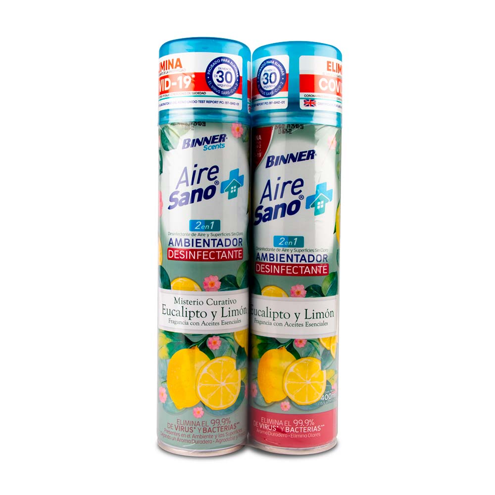 Desinfectante Aire Binner Eucalipto Limon x 2 Unidades