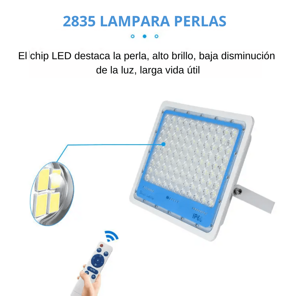 Reflector Luz LED con Panel Solar 300W Alto Brillo Impermeable IP67 I  Oechsle - Oechsle