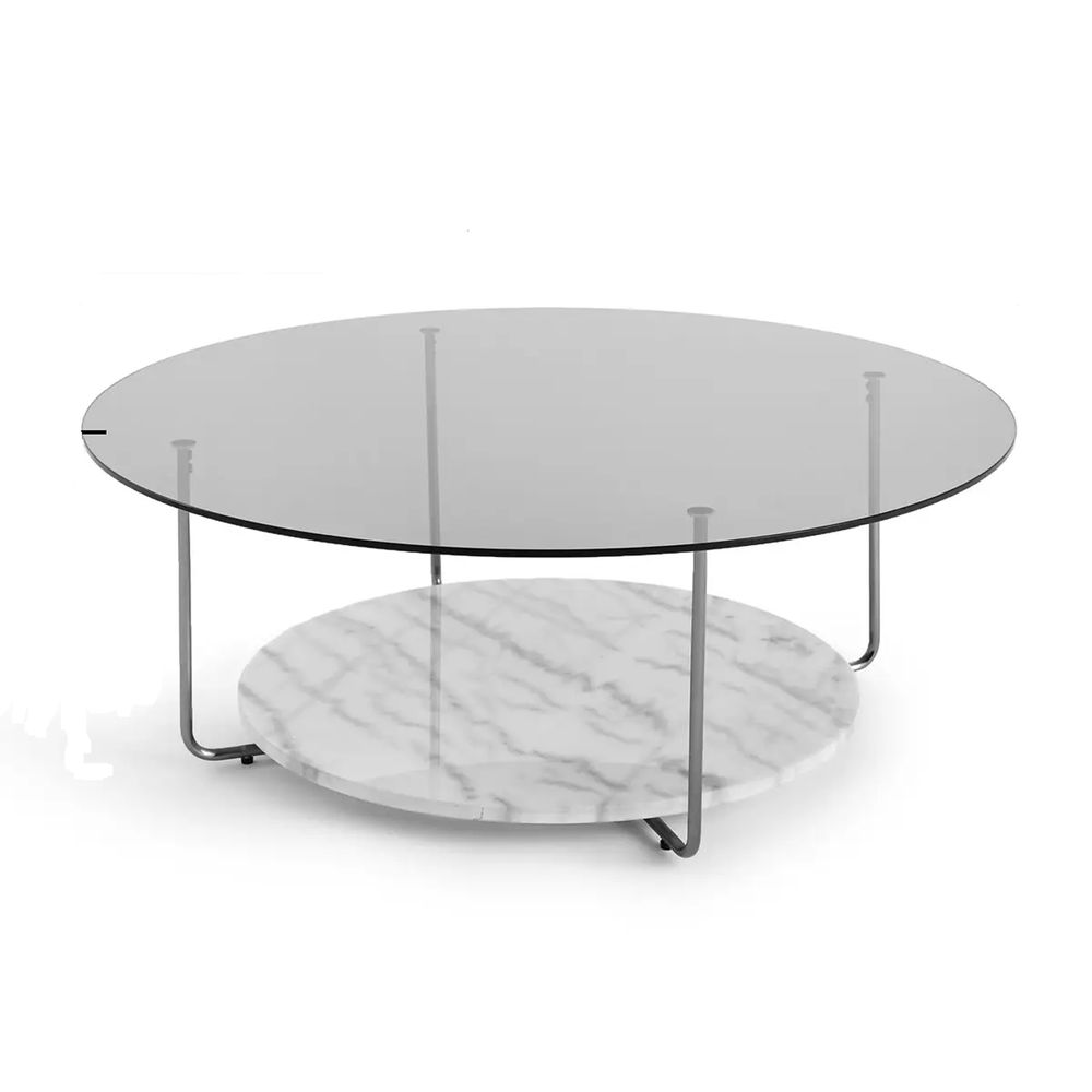 Mesa de Centro Decor Mesas Carrara Wood Mármol Blanco I Oechsle - Oechsle