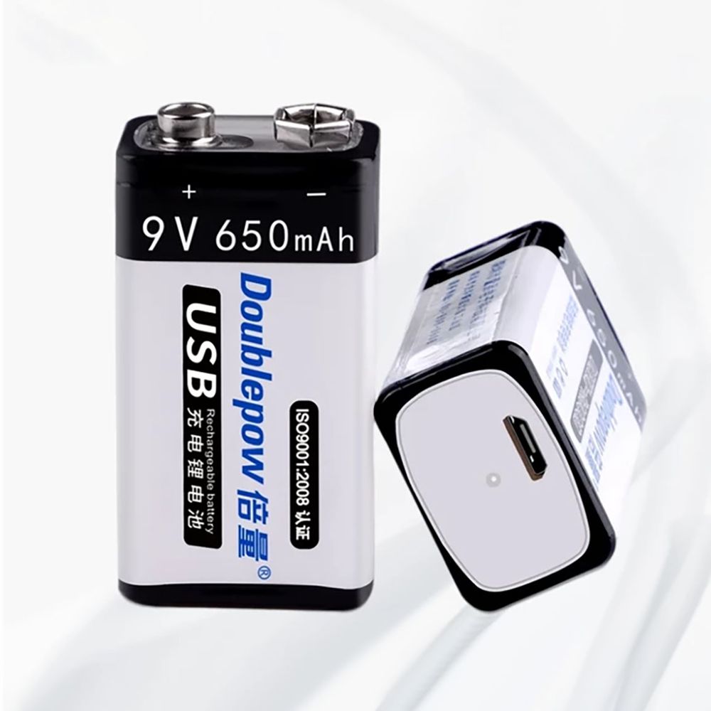 Bateria de 9v Usb Recargable 650 MAh Bateria Litio 2 unid I Oechsle -  Oechsle