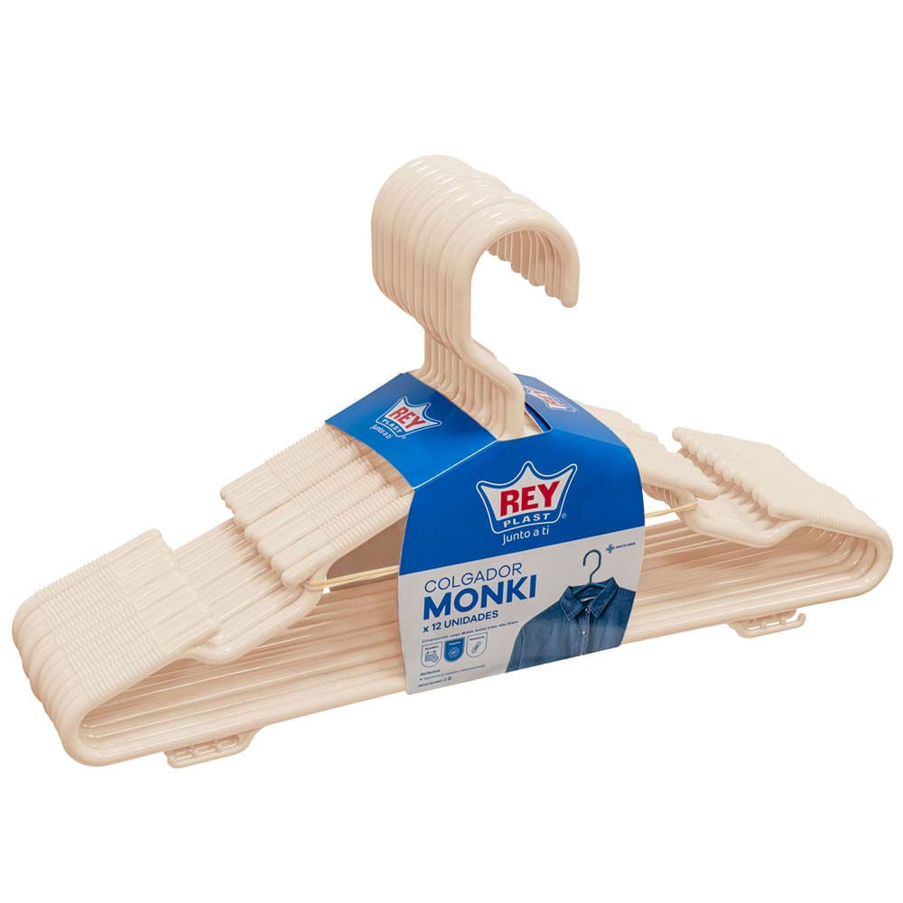 Colgadores REYPLAST Monki Surtido 12un (Modelos aleatorios)