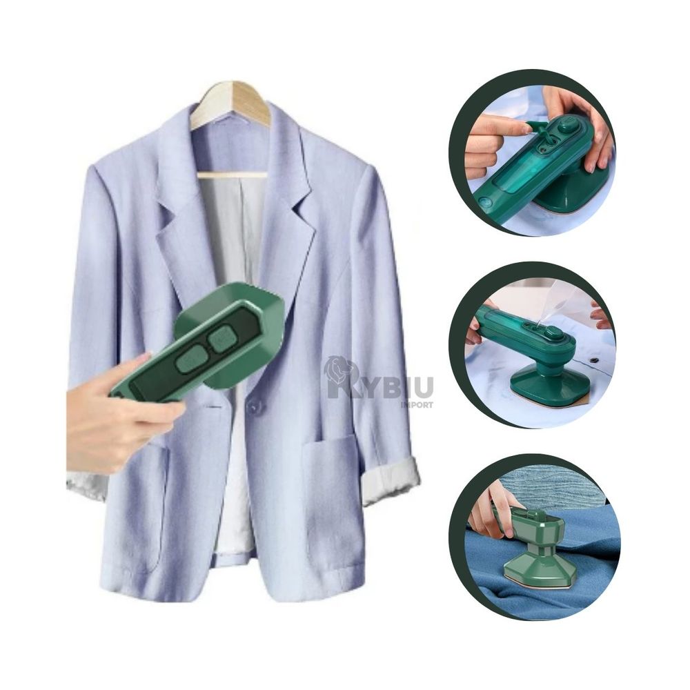 Microplancha para Vaporizador de Ropa Color Verde