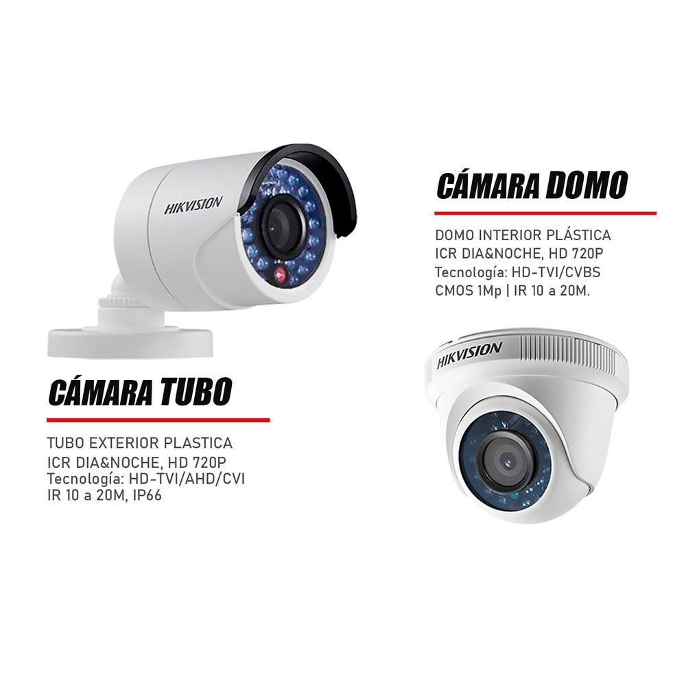 kit 1 Cámaras Seguridad Domo Interior FULLHD Hikvision I Oechsle - Oechsle