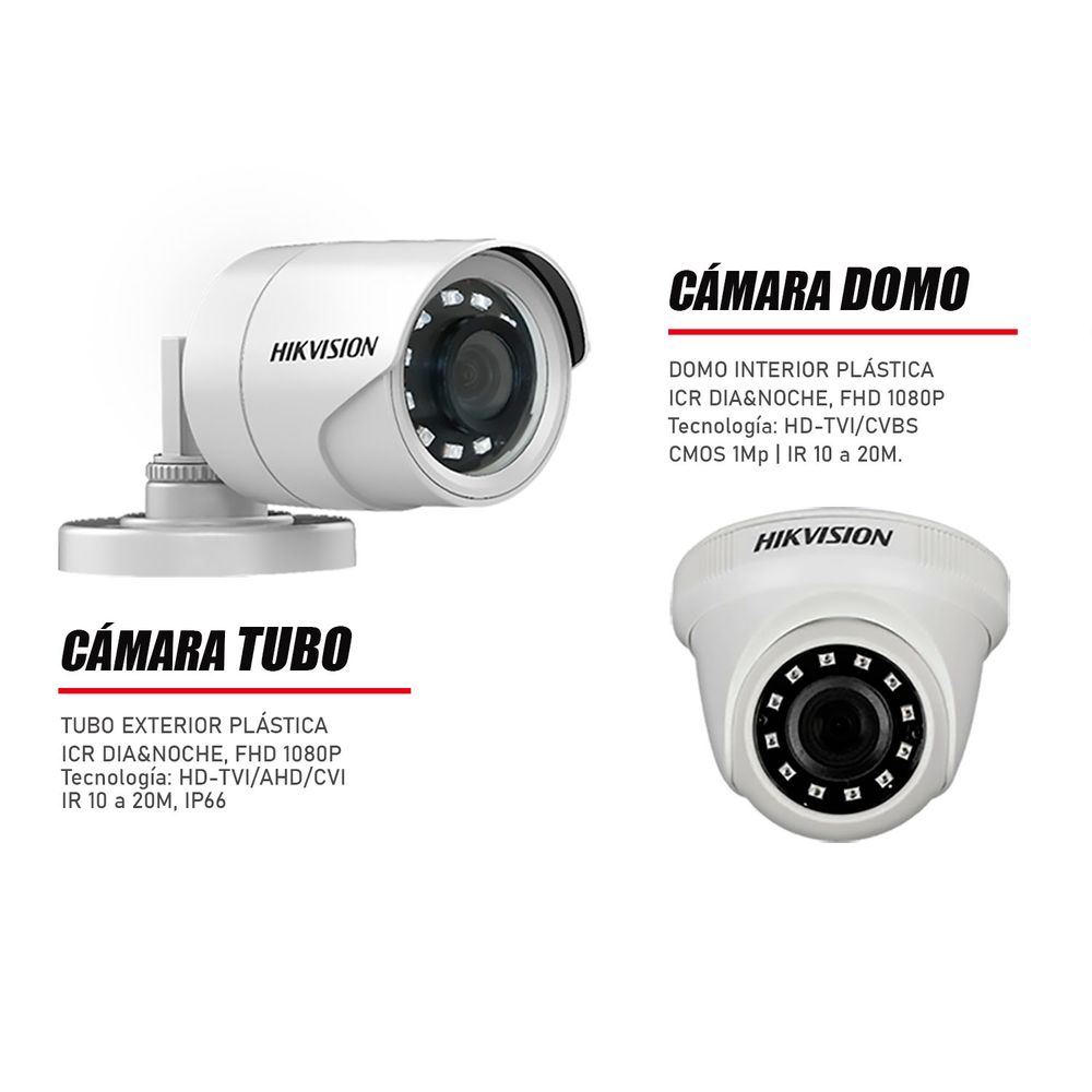 kit 1 Cámaras Seguridad Domo Interior FULLHD Hikvision I Oechsle - Oechsle