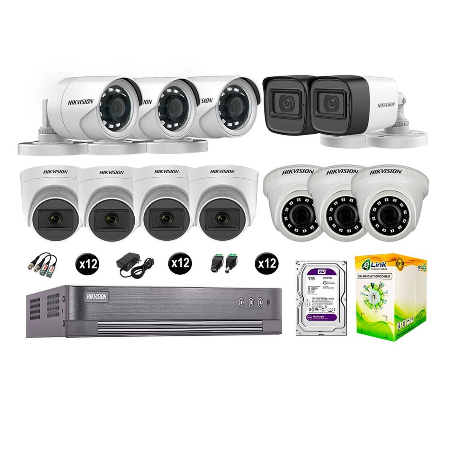 Kit 6 Camaras De Seguridad Full Hd 1080P Hikvision Con Disco De 1TB y  accesorios completos - Hikvision Lima Peru