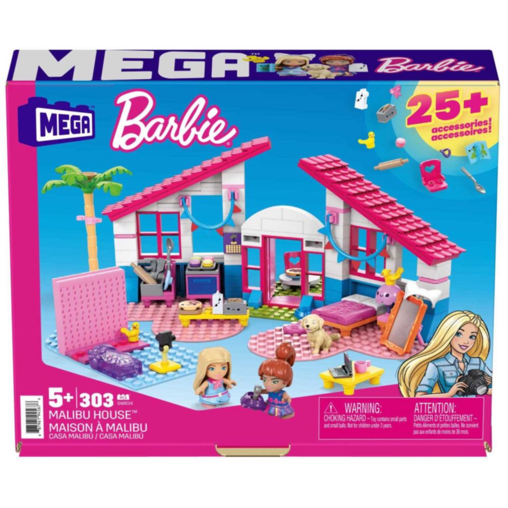Juguete De Construcción Mega Bloks Barbie Casa Malibú