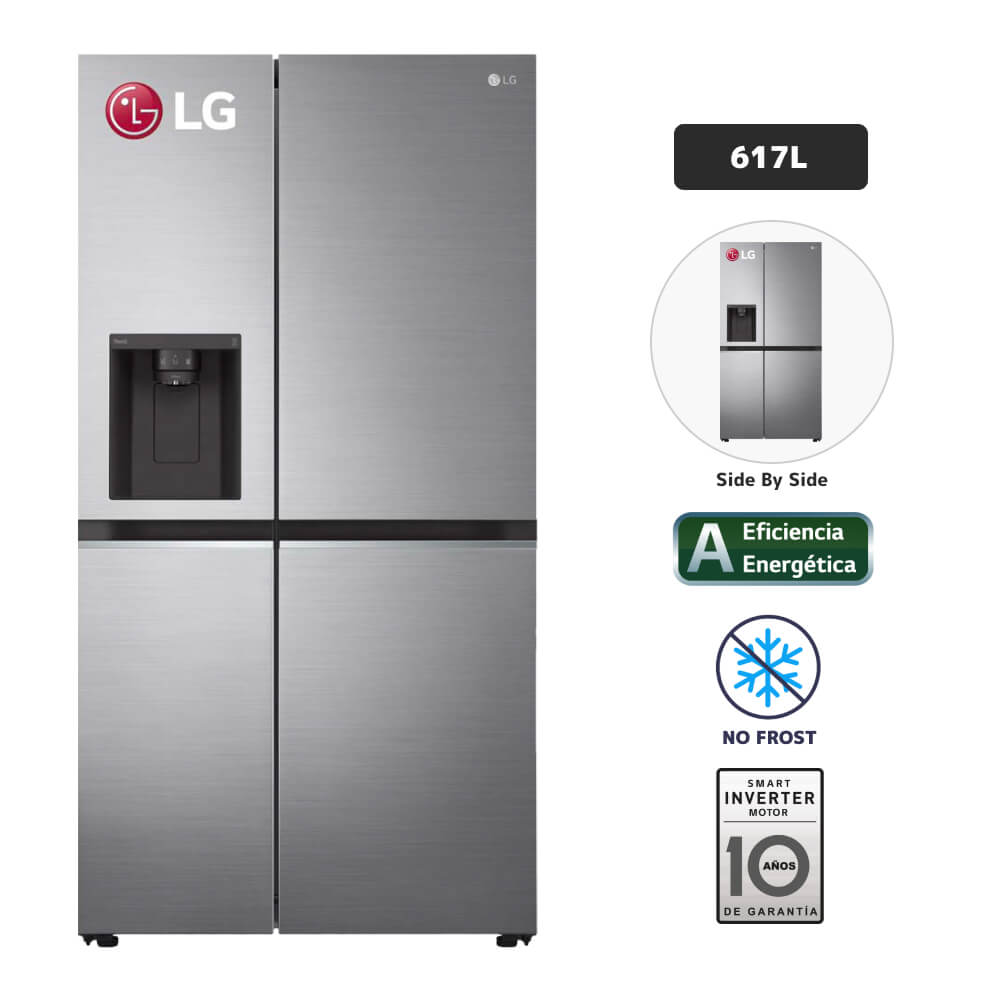Refrigeradora LG 617L No Frost LS66SPP Plateado