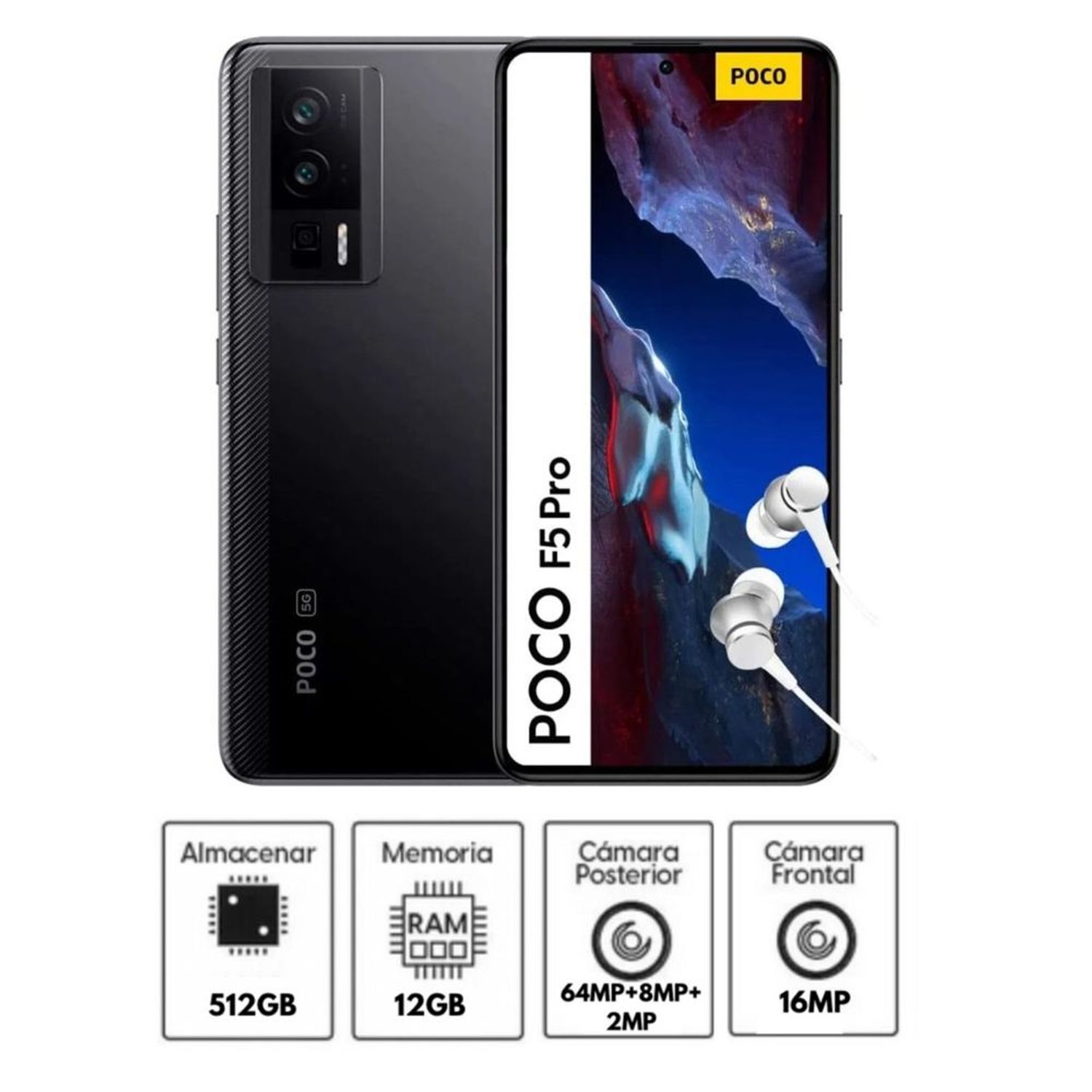 Celular Xiaomi Poco F5 Pro 5G 256GB 12GB Ra I Oechsle - Oechsle