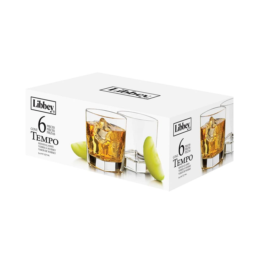 Vasos Tempo de Whisky Libbey 6 Piezas 277 ml