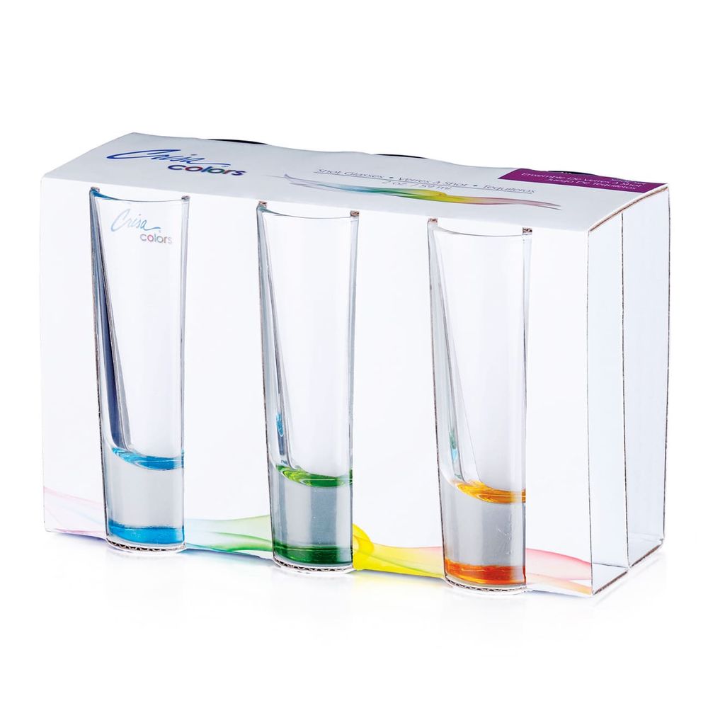 Juego de Tequileros Crisa Doble Fondo Atomizado 6 Piezas 59 ml o 2 oz