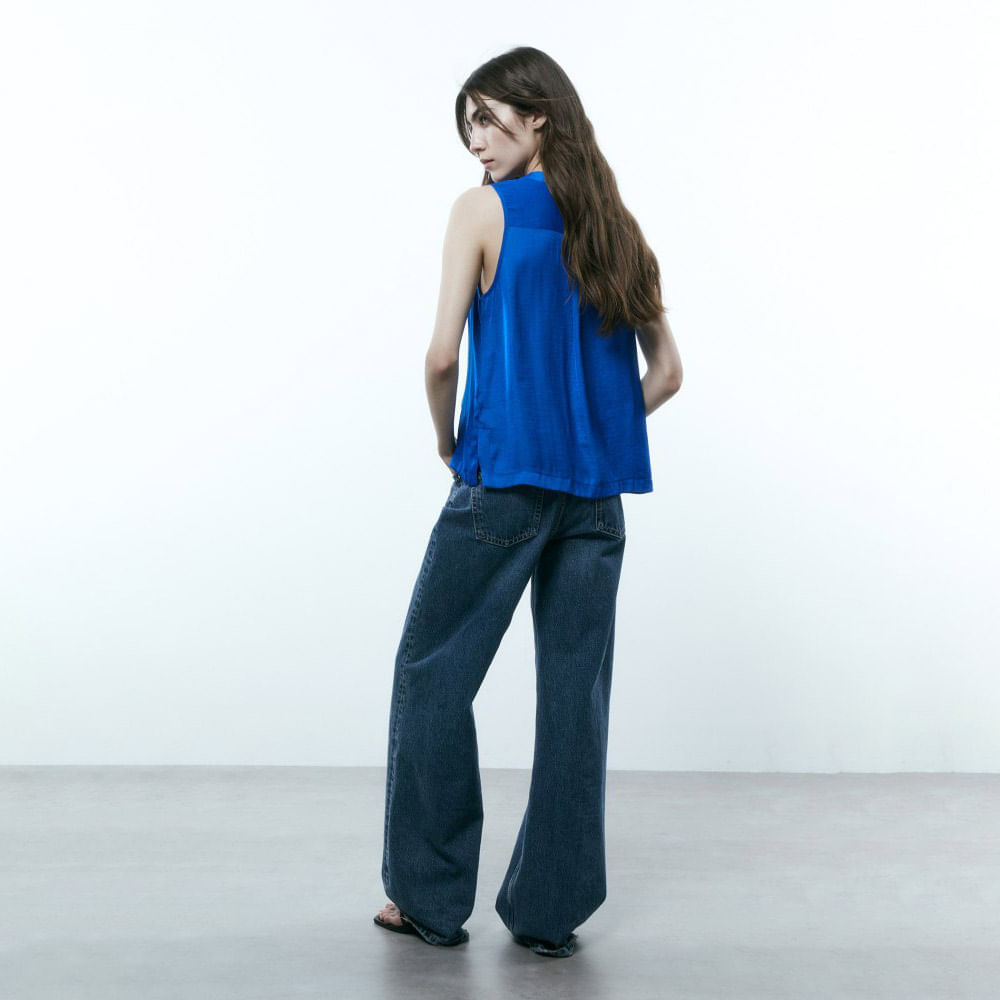 Blusa azul electrico online mujer