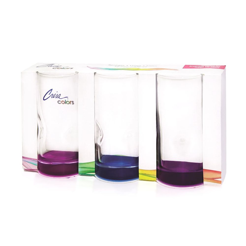 Vaso HB con Fondo Atomizado Crisa 3 Piezas 370 ml o 12.5 oz