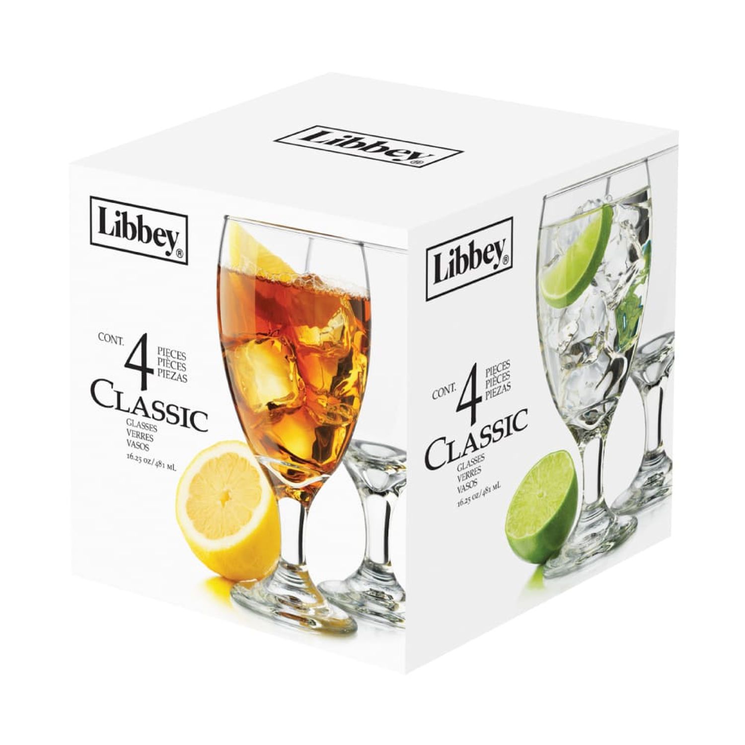 Juego de Copas Libbey Classic Glasses Vino Tinto 4 Piezas