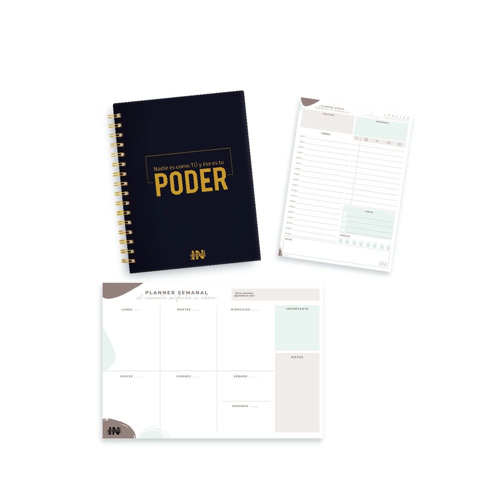 Pack Ingenial Poder: Cuaderno, Planner Semanal y Diario