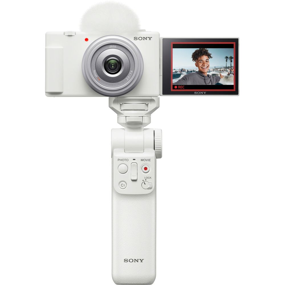 Sony ZV-1F Cámara de Vlog para Creadores de Contenido y Vloggers Blanco