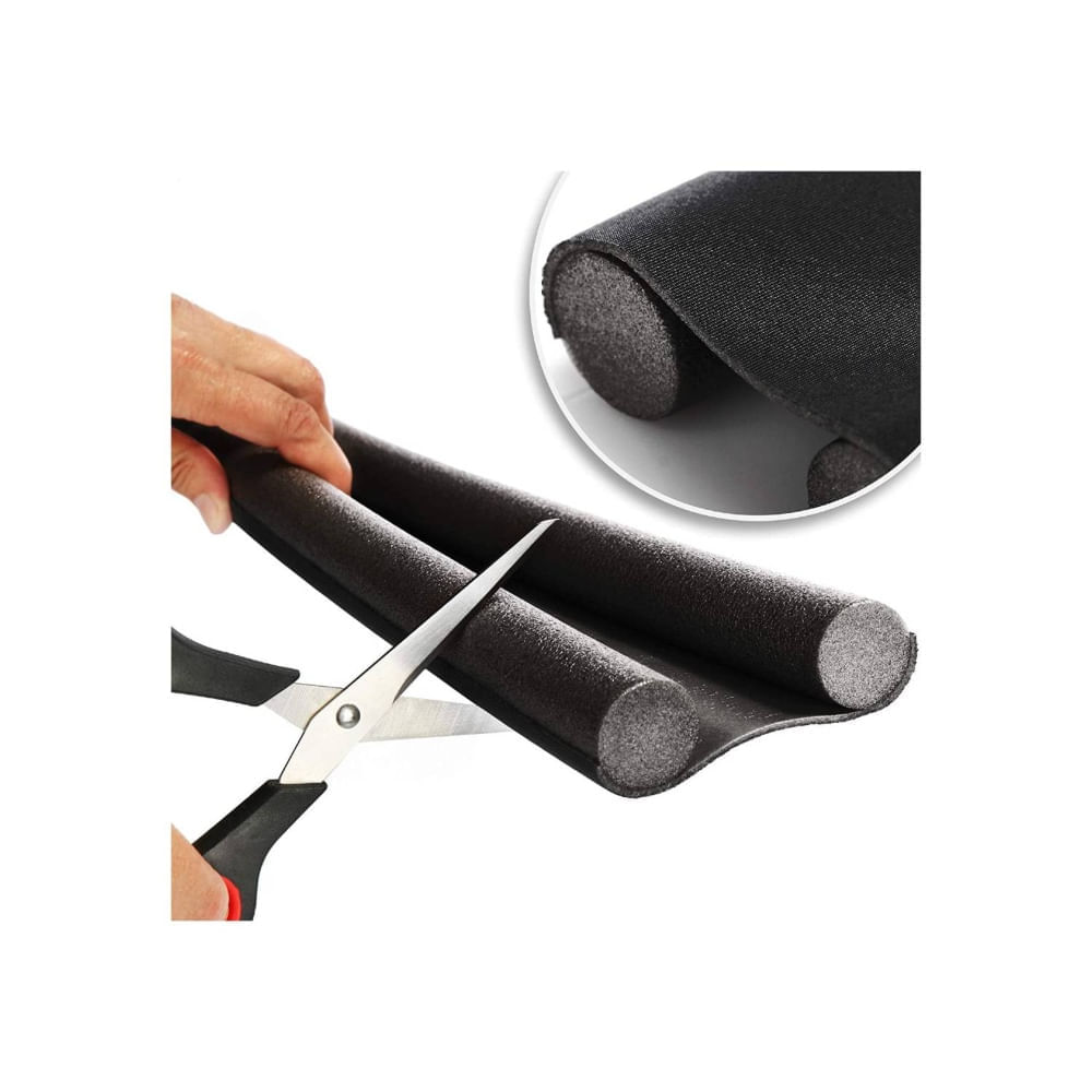 Burlete Flexible de Espuma 95cm Protección Sellado de Puerta Negro I  Oechsle - Oechsle