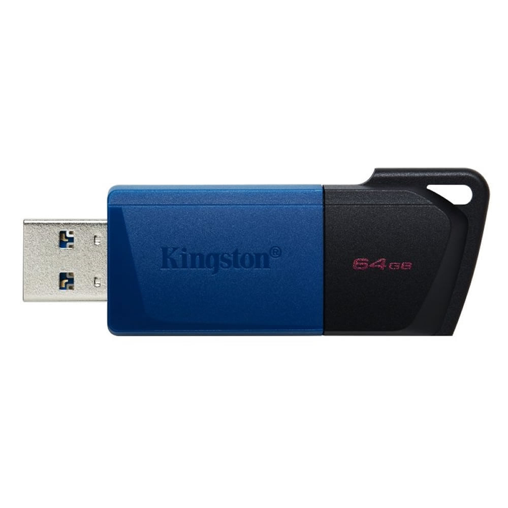 Memoria USB 3.2 Kingston 64gb Exodia M Retráctil Azul