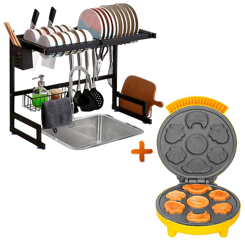 Escurridor de Platos Organizador para Cocina con Portacucharones Premium  65cm