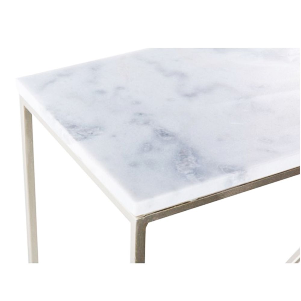 Mesa de Centro Decor Mesas Slim Circular Mármol Blanco I Oechsle - Oechsle