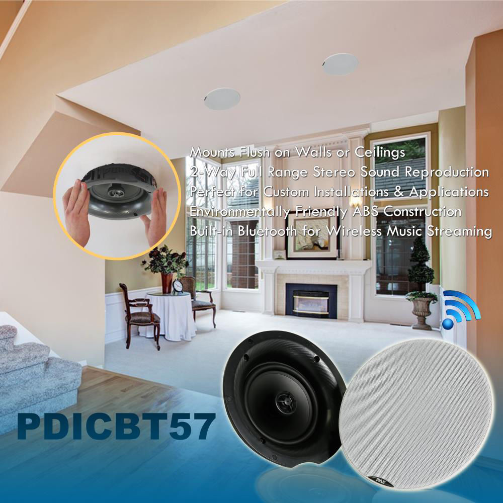 Par de Altavoces de Techo Pared Bluetooth Pyle Pro Pdicbt57 de 5.25 Par I  Oechsle - Oechsle