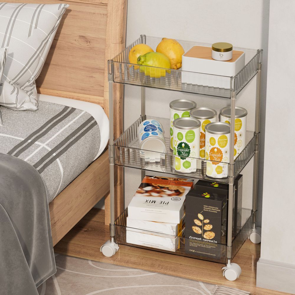 Carrito Organizador de Acrílico 3 niveles Angosto