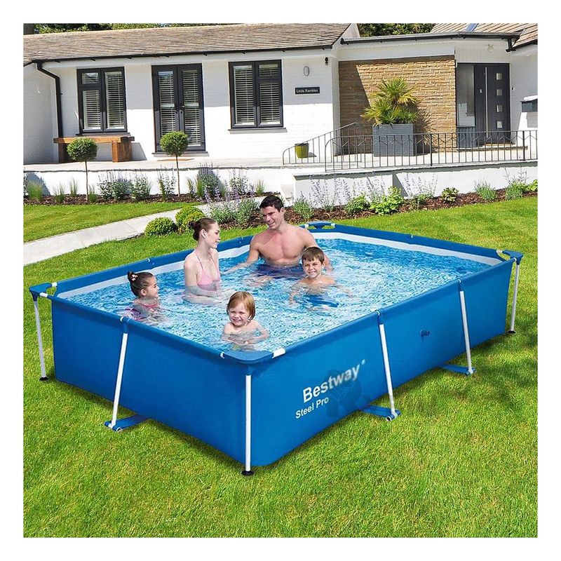 Armable Piscina Rectangular Celeste para la Familia I Oechsle