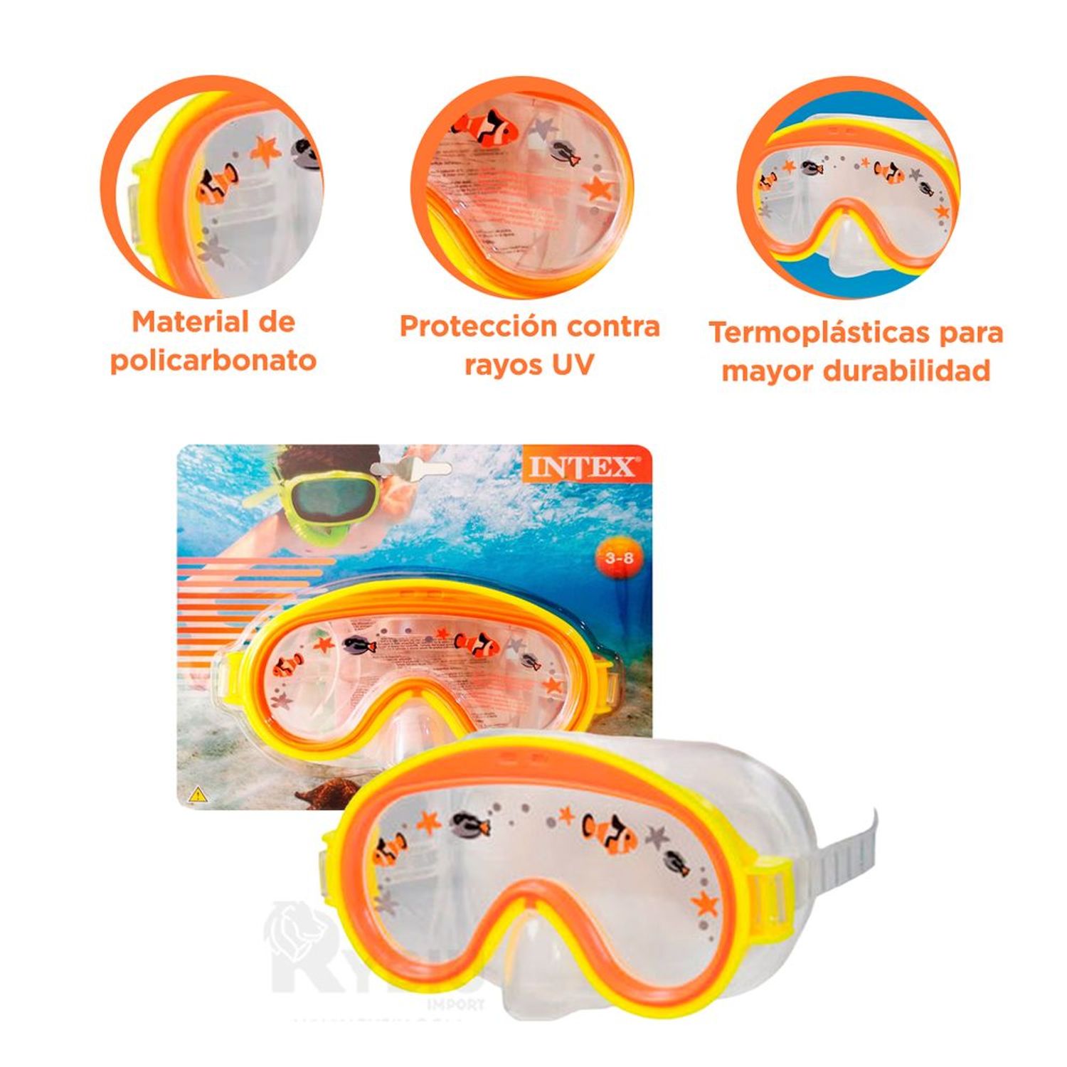 GAFAS DE NATACION PARA NIÑO PISCINA (5 a 8 años) - Lima Fashion Kids