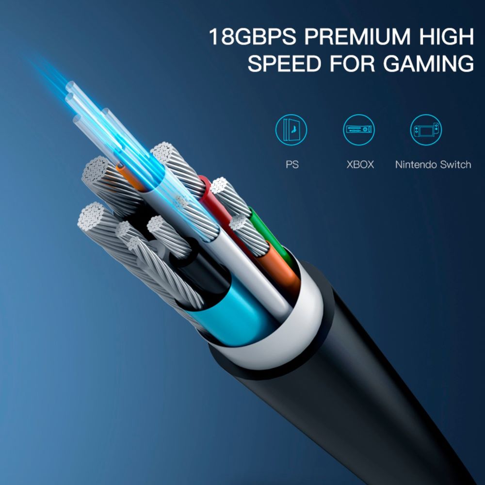 Cable Hdmi 2.0 Premium Fibra Óptica 20 Metros HDCP 2.2 HDR ARC 3D I Oechsle  - Oechsle