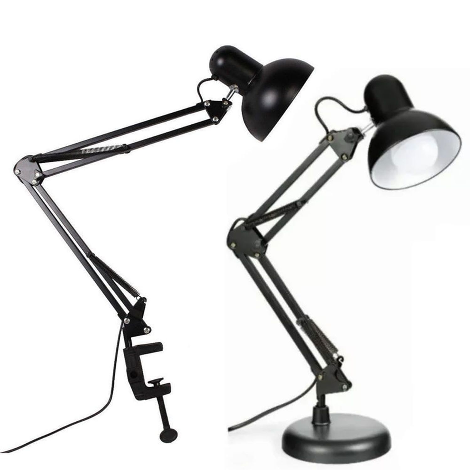 Lámpara colgante de metal, soporte de lámpara E27 para lámpara colgante de  techo, cable de 3.3 pies (negro, 2 unidades)