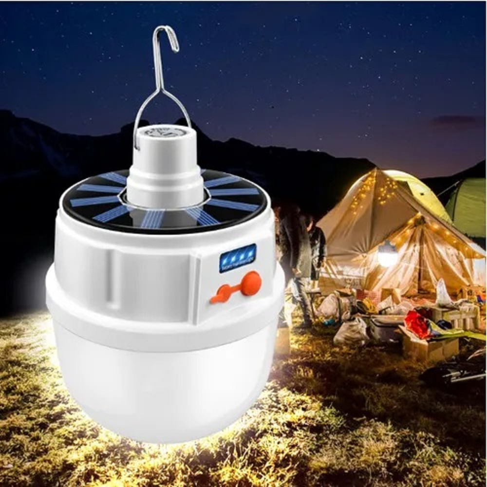 Bombilla LED de luz Solar portátil y Recargable, Luz de Emergencia De 50w