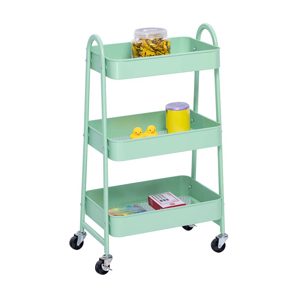 Carrito Organizador de Metal Menta de 3 Niveles Orange