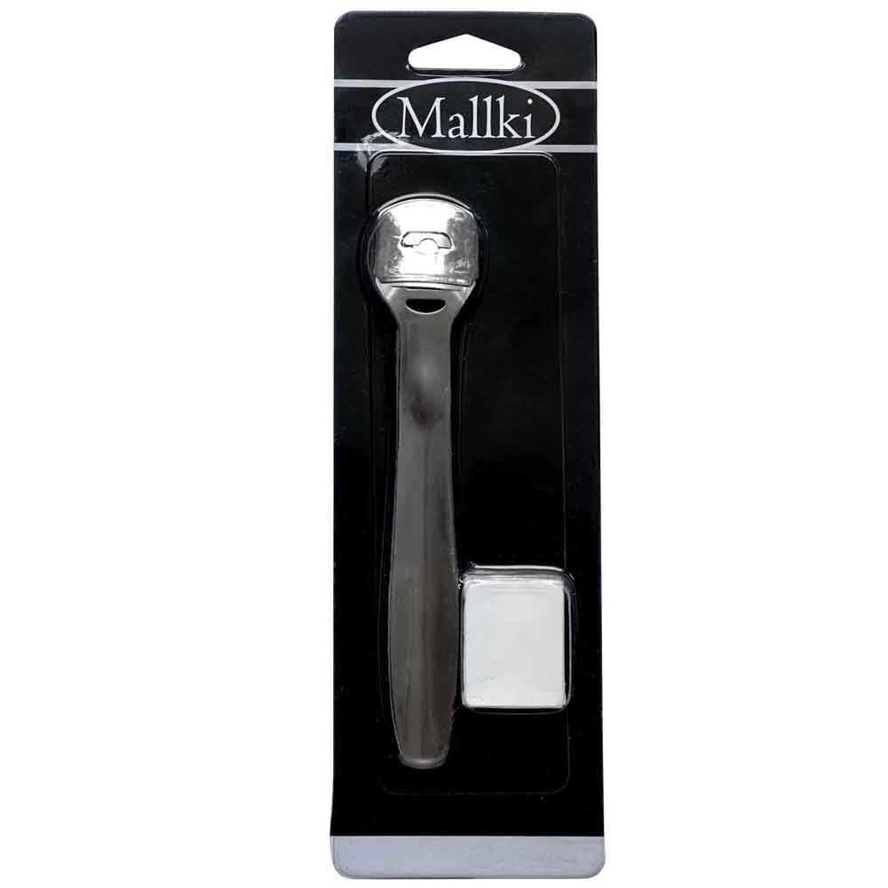 Pack MALLKI Corta Callos de Acero 1un + Cuchillas de Repuesto 5un