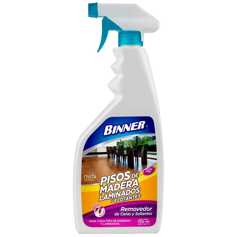 Removedor de Ceras y Sellantes BINNER Pisos de Madera Laminados Botella 700ml