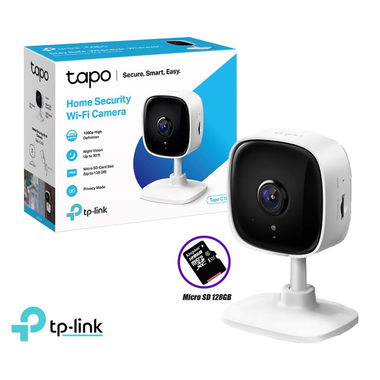 Cámara de seguridad TP-LINK Tapo C100 Wi-Fi 1080p