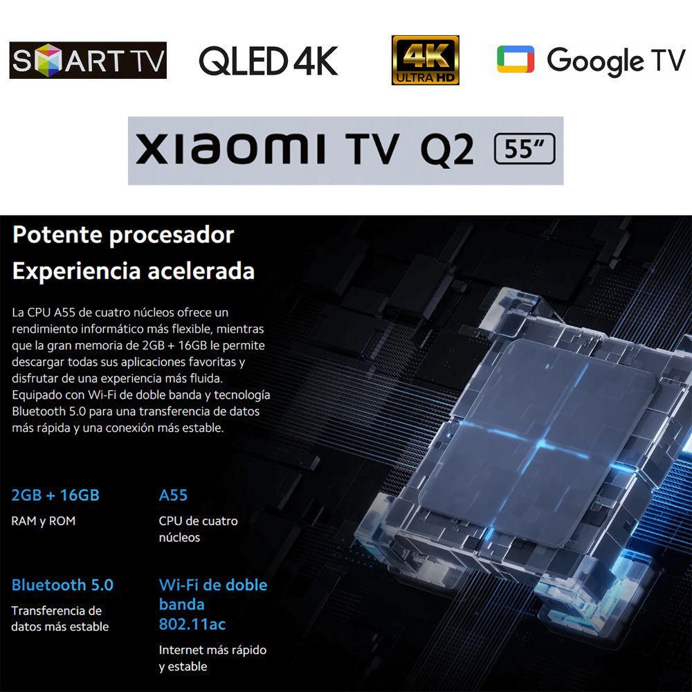 XIAOMI Xiaomi TV Q2 55 - Negro - 55