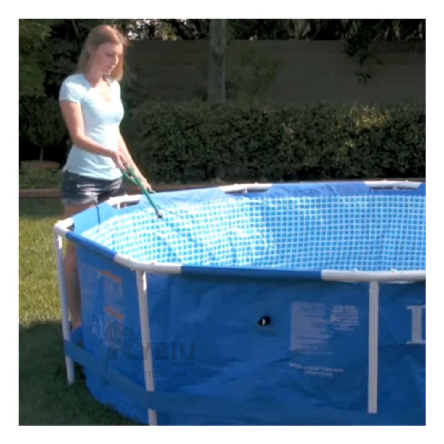 Armable Piscina Rectangular Celeste para la Familia I Oechsle - Oechsle