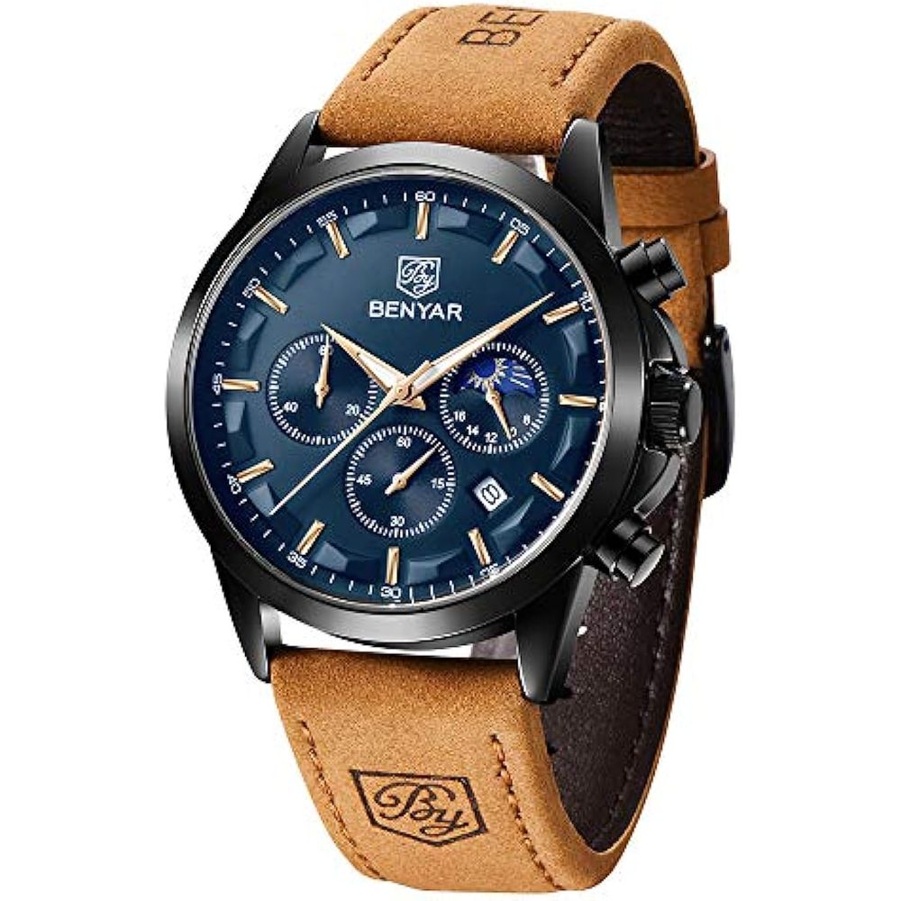 Reloj de Lujo By Benyar New-By-5160 para Hombre en Plateado