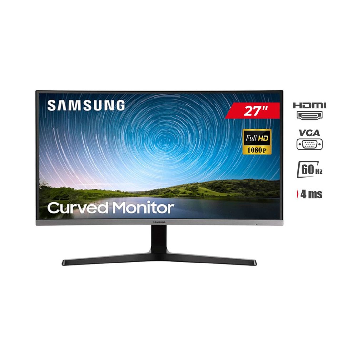 Monitor Curvo Samsung LC27R500FHLXPE LED 27 1920 x 1080 FHD