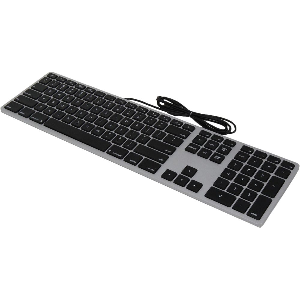 Teclado con Cable Matias para Mac Gris Espacial