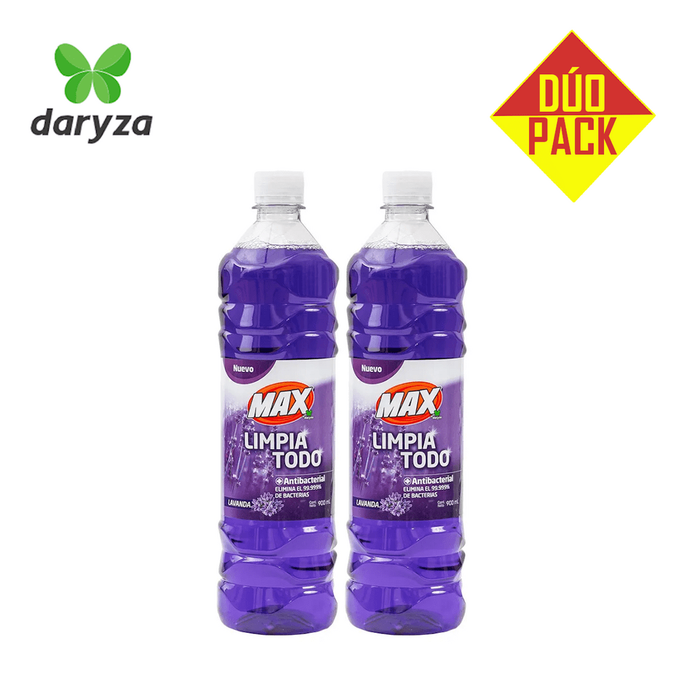 Limpiatodo Antibacterial Daryza Max Lavanda 900ml Dúo Pack