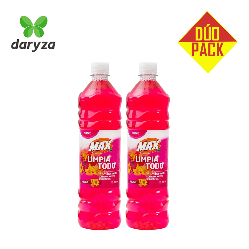 Limpiatodo Antibacterial Daryza Max Floral 900ml Dúo Pack