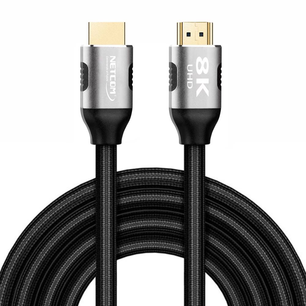 Cable Hdmi 8k NETCOM 3D 10 Metros 4320p Premium 48Gbps HDR
