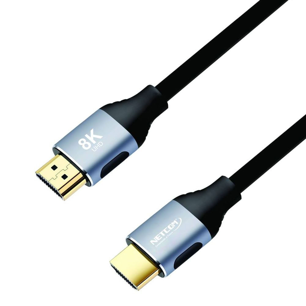 Cable Hdmi 2.1V 8k NETCOM 3D 5 Metros 4320p Premium 48Gbps HDR eARC
