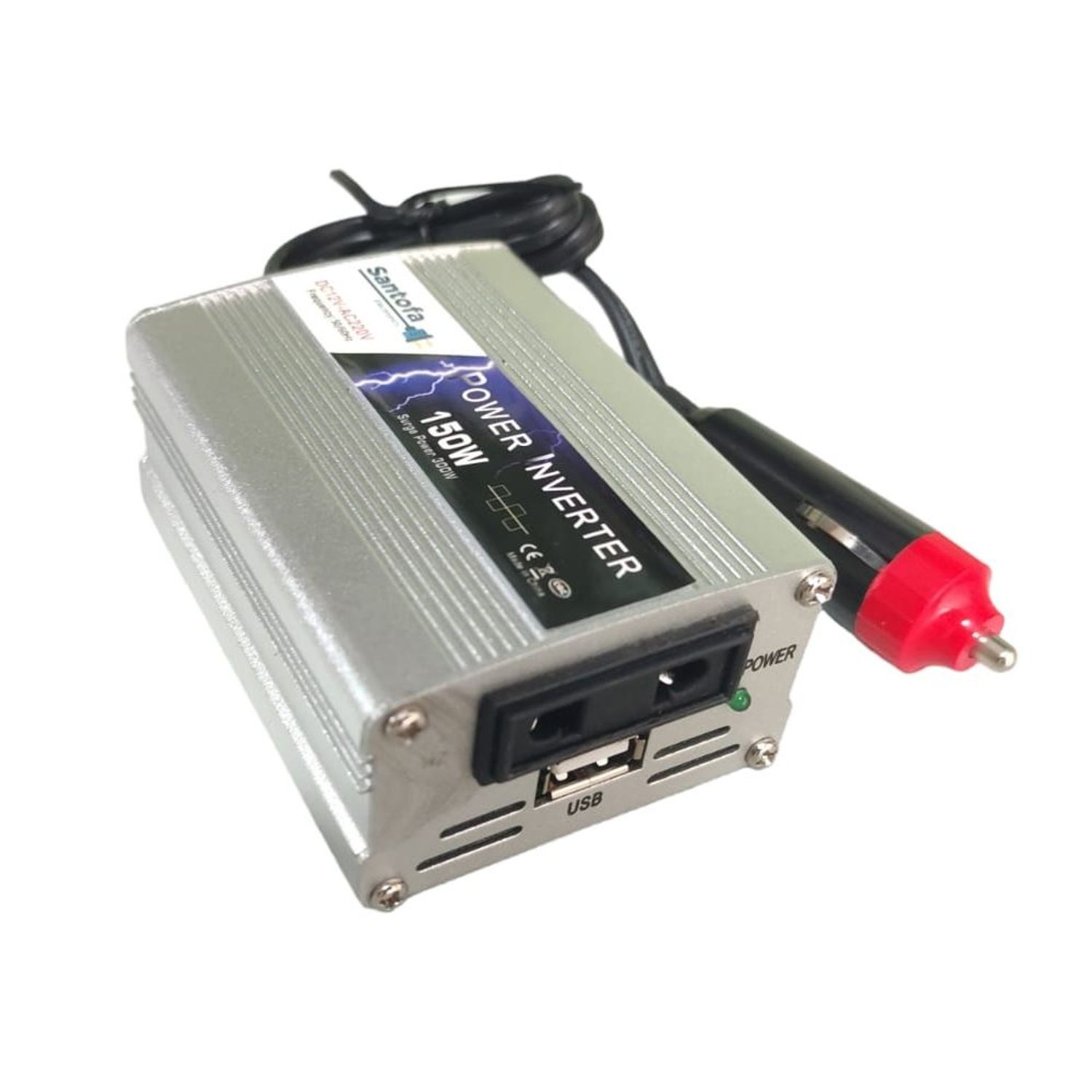 Inversor de Corriente para Auto de 12v a 220v USB 5V 350w SANTOFA - Promart