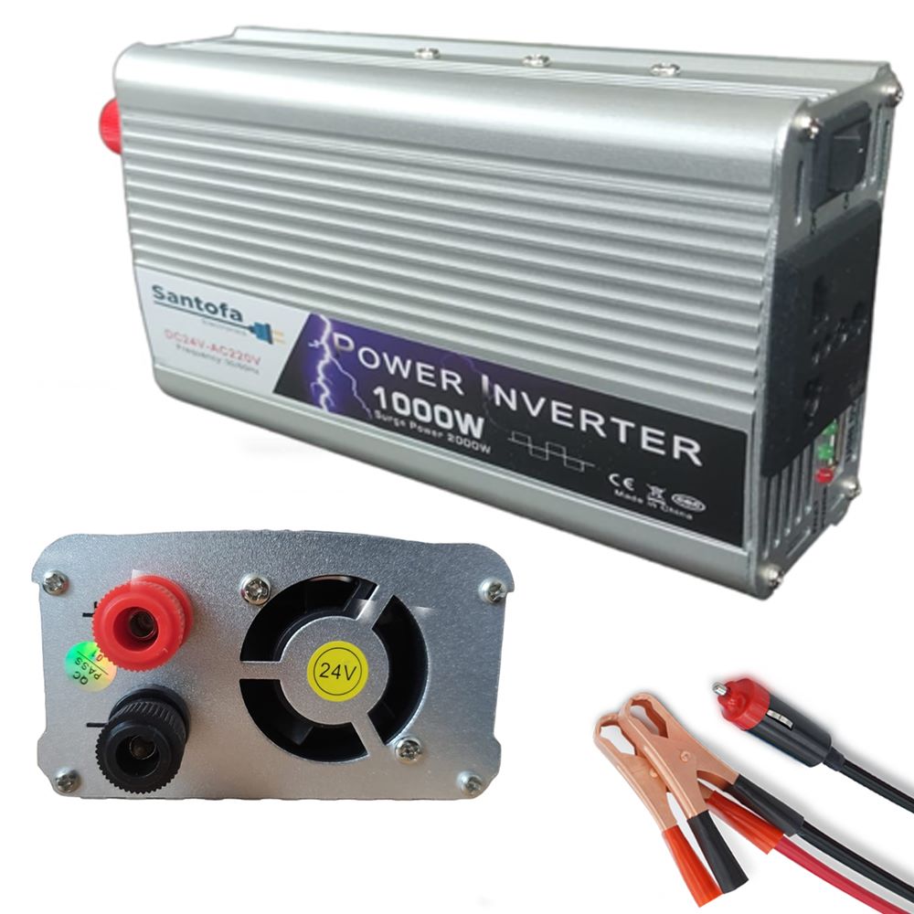 Inversor de Corriente Para Auto De 24v a 220v Usb 1000w SANTOFA I ...