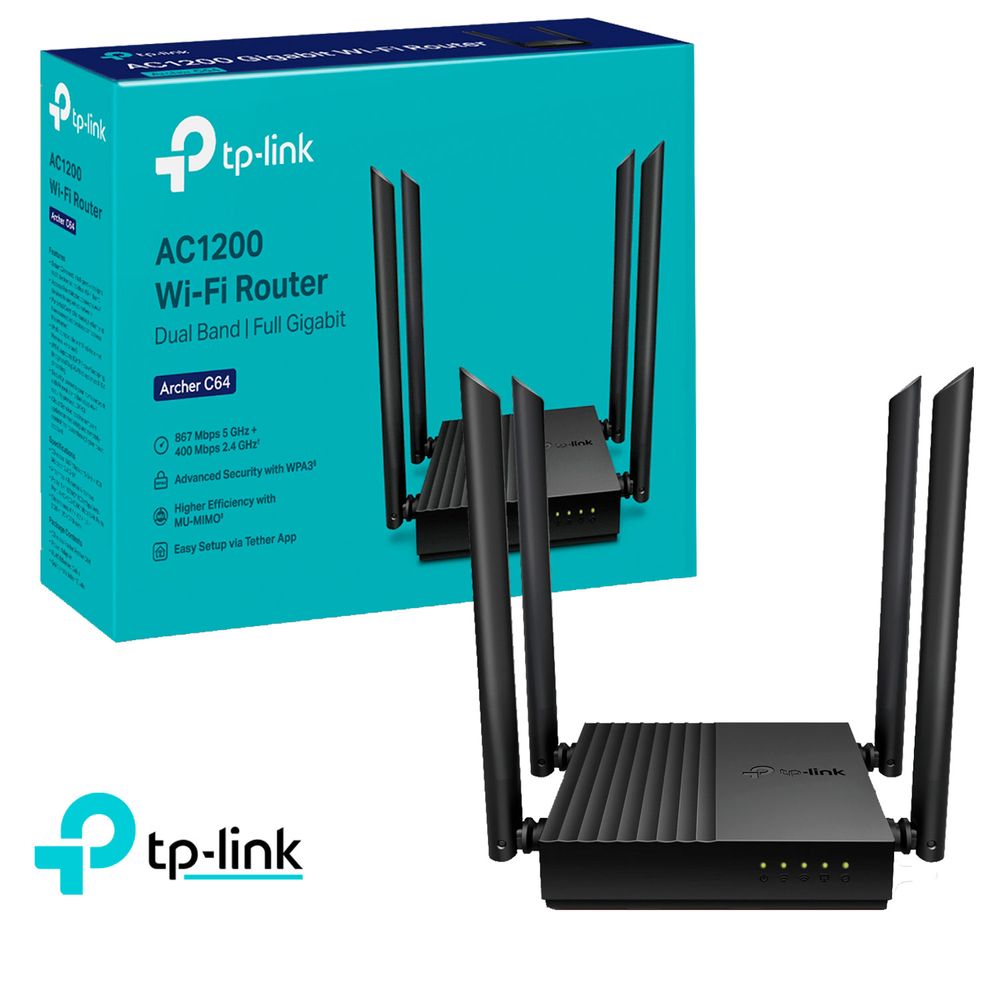 Router Tp-Link Archer C64 Mu-Mimo 5 Ghz 2.4 Ghz Ac1200