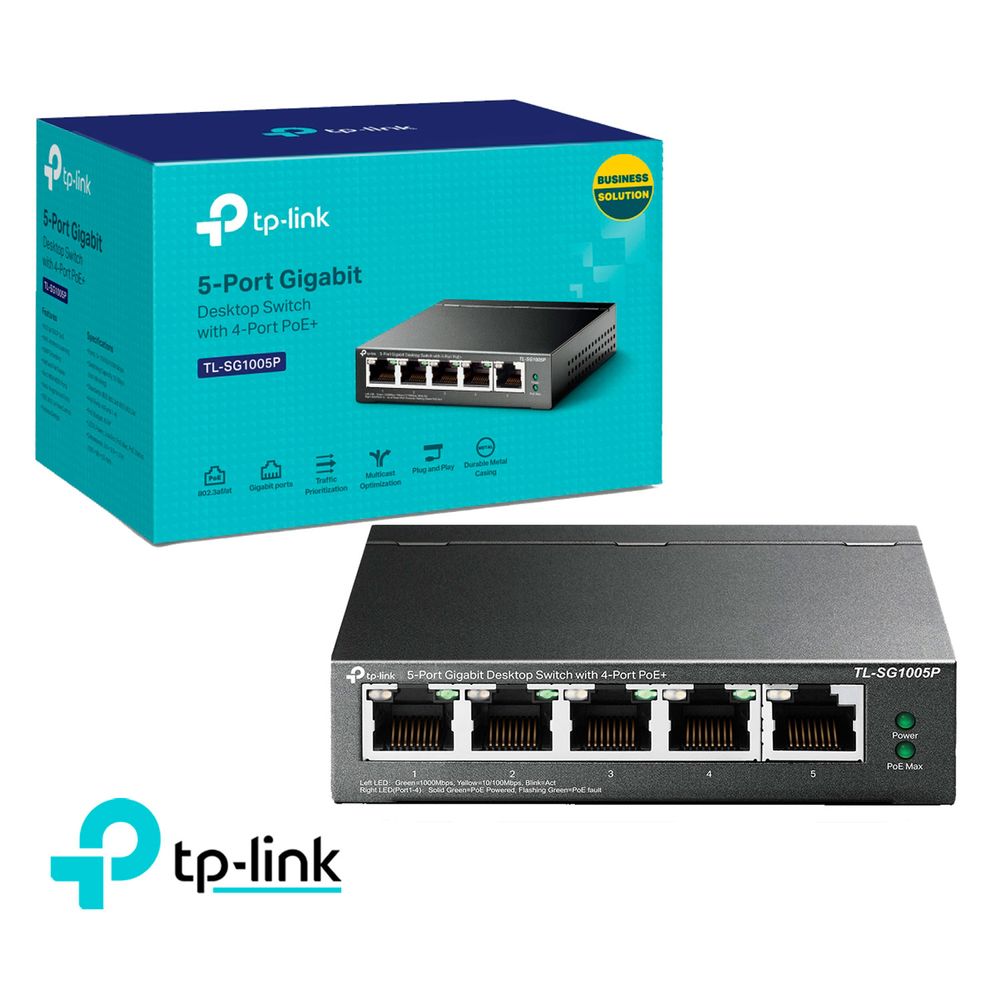 TP-Link TL-SG1005P - 5-Port Gigabit PoE Switch - TL-SG1005P